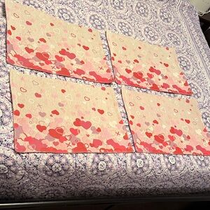 Heart Pattern Placemats- Set of 4